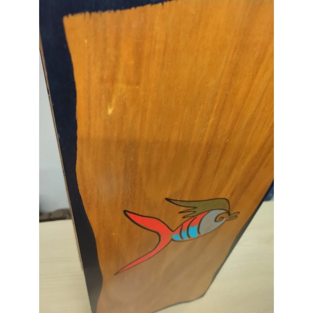 Vintage Kakadu  Hand-Painted Wood CD Tower / Media Storage Rack by Reut Shahar